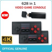 4K HDMI Video Game Console Built in 628 Classic Games Mini Retro Console Wireless Handheld Controller HDMI Output Dual Players